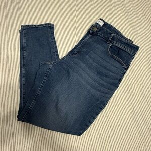 LOFT Outlet Curvy Skinny Blue Denim Jeans